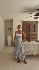 Baylee Midi Dress - Blue Stripe