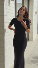 Aliyah Knit Maxi Dress - Black