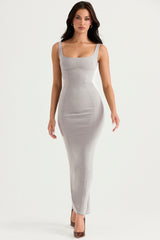 Rea-Smoke Bodycon Maxi Dress