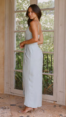 Charlotte Draped Maxi Dress - Sage