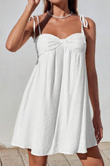 Bow Tie-up Cami Mini Dress
