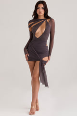 Rokael-Shadow Layered Mini Skirt