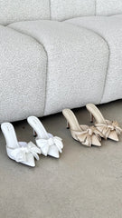 Fae Heel - Champagne Satin