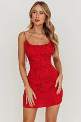 Come Here Mini Dress Red