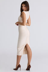 The Icon-Vanilla Stretch Bandage Midi Dress