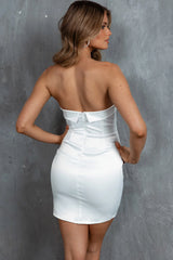 Atlanta Strapless Mini Dress White