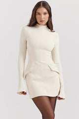 Mahalia-Vintage Cream Mini Dress