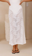 Louisa Lace Maxi Skirt - White
