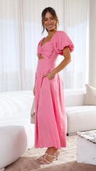Christina Maxi Dress - Hot Pink