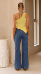 Alyssia One Shoulder Top - Yellow