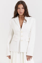 Sariah-Ivory Contour Tailored Blazer