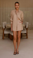 Charla Mini Skort - Mocha
