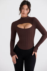 Georgina-Cocoa Knitted Corset