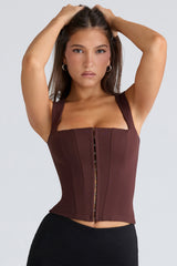 The Balconette-Chocolat Fitted Corset Top