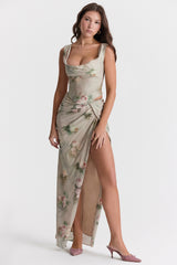 Vesper-Vintage Floral Maxi Skirt