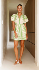 Lanie Shirt - Sage / Cream