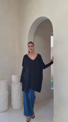 Amalia Knit Top - Black