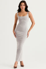 Rea-Smoke Bodycon Maxi Dress