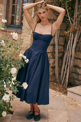 Samaria-French Navy Corset Sundress