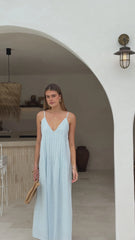 Aspen Maxi Dress - Baby Blue